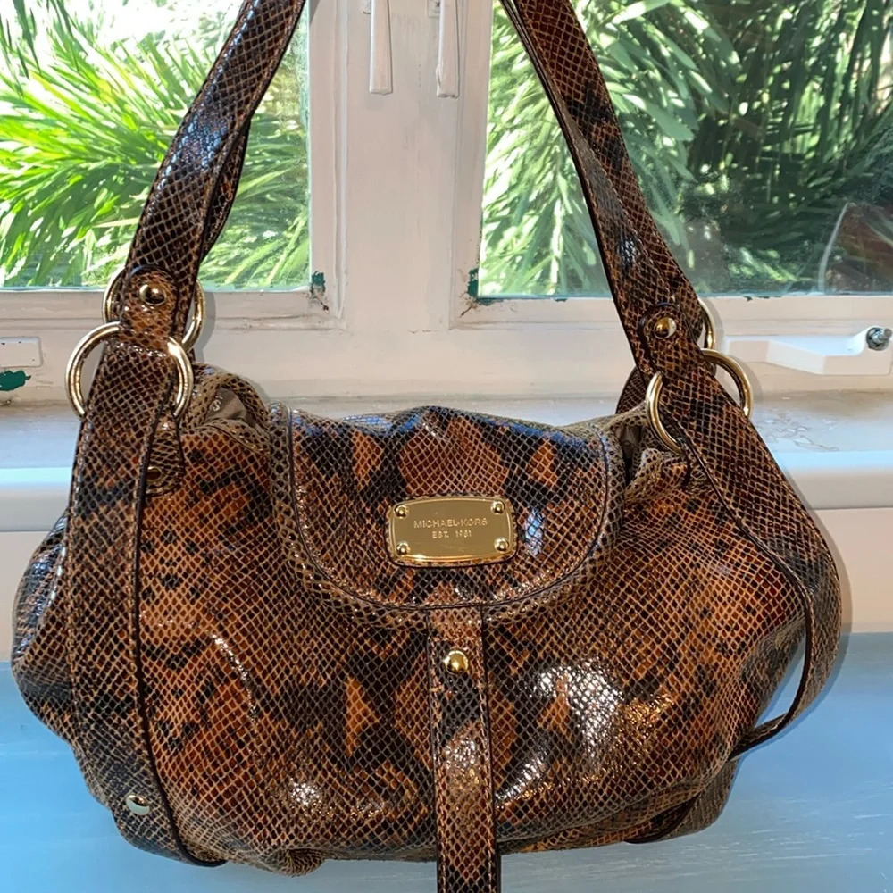 Michael Kors Animal Print Leather‎ shoulder bag